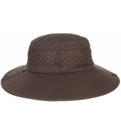 Sun Hats Summer Outdoor Sun Hat Sun Protection Bucket Hat Mesh Hat Drying Fishing Cap for Women&Men - Coffee - C218TM7HLAL $1...