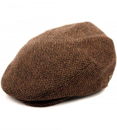 Newsboy Caps Men's Premium Wool Blend Classic Flat IVY newsboy Collection Hat - Brown Tweed - CN18787S77W $13.95