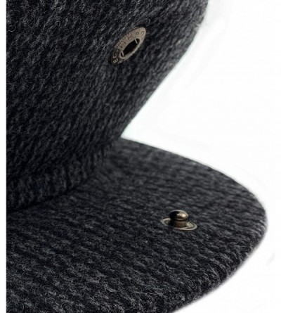 Newsboy Caps Classic Men's Flat Hat Wool Newsboy Herringbone Tweed Driving Cap - Black Herringbone-nh - CZ19448I39K $13.83