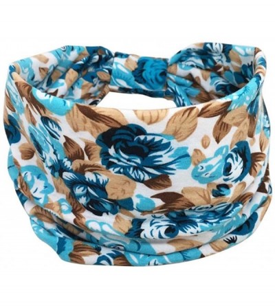 Headbands Knotted Headbands Stretch Headwrap - 4Pack-10 special printed floral design cute headbands - CP18UYO0UCG $21.26