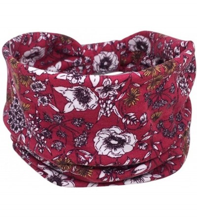 Headbands Knotted Headbands Stretch Headwrap - 4Pack-10 special printed floral design cute headbands - CP18UYO0UCG $21.26