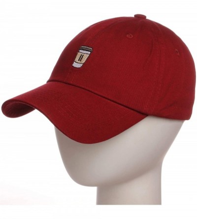 Baseball Caps Embroidery Classic Cotton Baseball Dad Hat Cap Various Design - Cup Burgundy - CL12NGY64MH $11.98