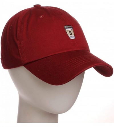 Baseball Caps Embroidery Classic Cotton Baseball Dad Hat Cap Various Design - Cup Burgundy - CL12NGY64MH $11.98