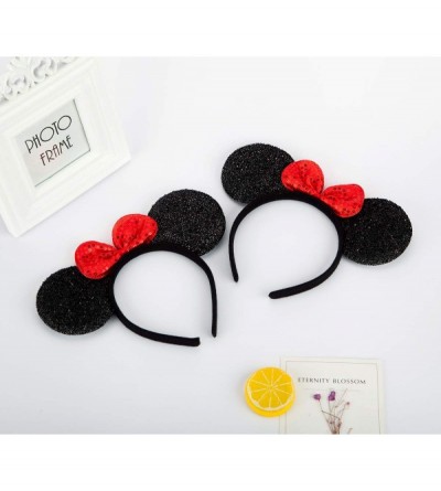 Headbands 2 Pcs Mouse Ears Headband Hairs Accessories for Children Mom Baby Boys Girls Birthday Party or Celebrations - CB192...