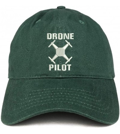 Baseball Caps Drone Operator Pilot Embroidered Soft Crown 100% Brushed Cotton Cap - Hunter - CS18S23HR63 $17.39