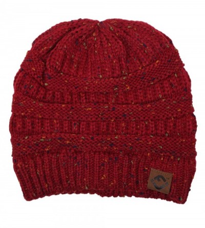 Skullies & Beanies FJ Knit Cap Women's/Men's Winter Hat Soft Slightly Slouchy Beanie - Burgundy - CW12MCQ7IDX $8.60