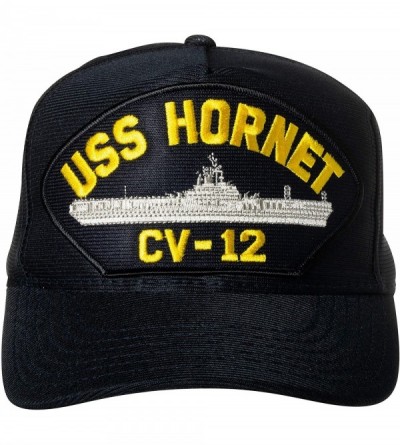 Baseball Caps United States Navy USS Hornet CV-12 Aircraft Carrier Ship Emblem Patch Hat Navy Blue Baseball Cap - CL18W3COUAL...