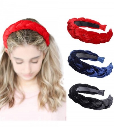 Headbands Braided Headband Spanish Vintage - Black + red + navy - C118U5973IU $15.68