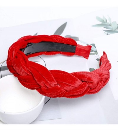 Headbands Braided Headband Spanish Vintage - Black + red + navy - C118U5973IU $15.68