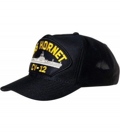 Baseball Caps United States Navy USS Hornet CV-12 Aircraft Carrier Ship Emblem Patch Hat Navy Blue Baseball Cap - CL18W3COUAL...