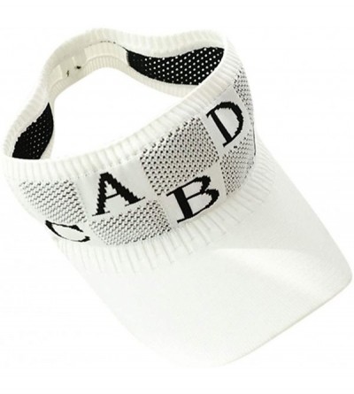 Sun Hats Sun Visor Hat Women Ladies Outdoor Adjustable Cap Summer Camouflage Breathable Golf Cap Hat - White - CE18OTDKSZK $8.90