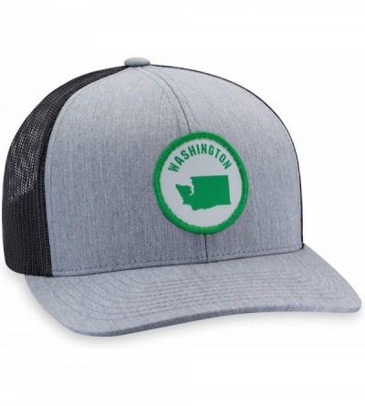 Baseball Caps Washington Hat - Washington State Trucker Hat Baseball Cap Snapback Golf Hat (Grey) - CZ18S8E7A36 $22.30