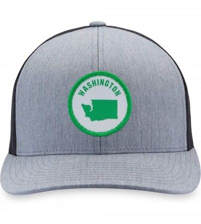 Baseball Caps Washington Hat - Washington State Trucker Hat Baseball Cap Snapback Golf Hat (Grey) - CZ18S8E7A36 $22.30