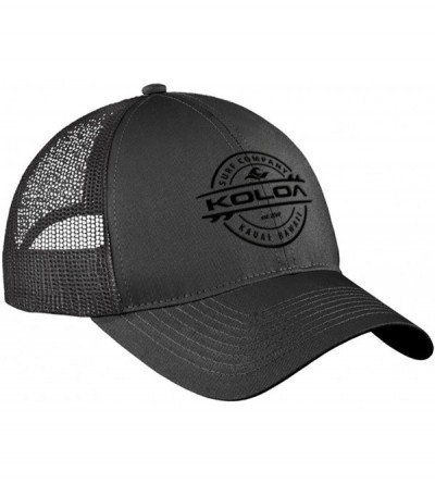 Baseball Caps Old School Curved Bill Mesh Snapback Hats - Charcoal With Black Embroidered Logo - CC17YOLOHO2 $18.93