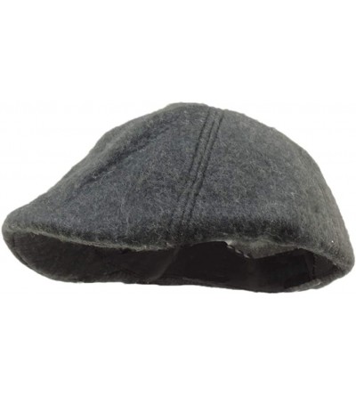 Newsboy Caps Mens Wool Winter Ivy Ascot Fully Lined Charcoal Gray - C3116GMSA8L $9.58