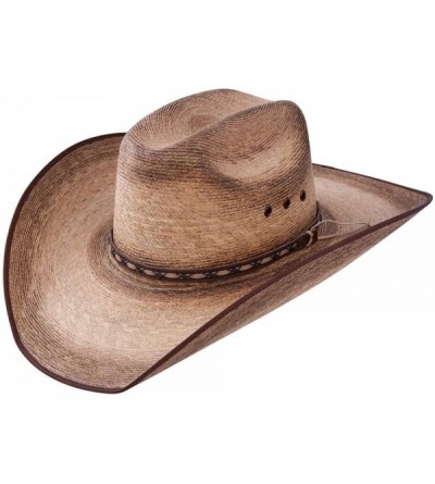 Cowboy Hats Mens Amarillo Sky Palm 4 1/8 Brim Straw Cowboy Hat - CX11F28WBI1 $36.40