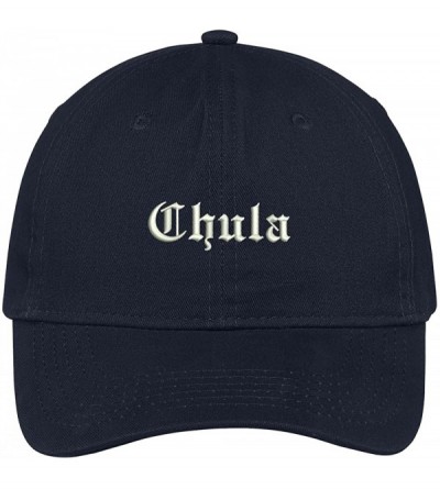 Baseball Caps Chula Embroidered Brushed Cotton Dad Hat Cap - Navy - CM17YHXRGTL $17.86