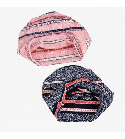 Skullies & Beanies Womens Baggy Slouchy Beanie Chemo Hat Infinity Scarf Head Wrap Cap - 2pack Pink&blue Strip - CJ199L9W269 $...
