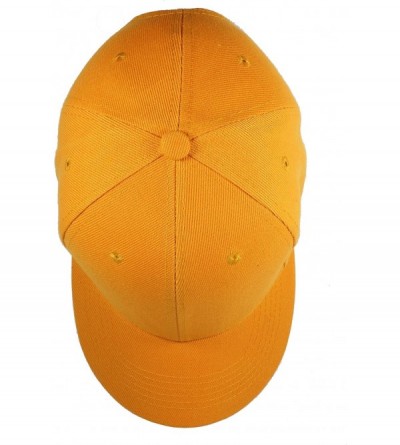 Baseball Caps Plain Blank Baseball Caps Adjustable Back Strap Wholesale Lot 6 Pack - Gold - C6180Z9THSY $16.48
