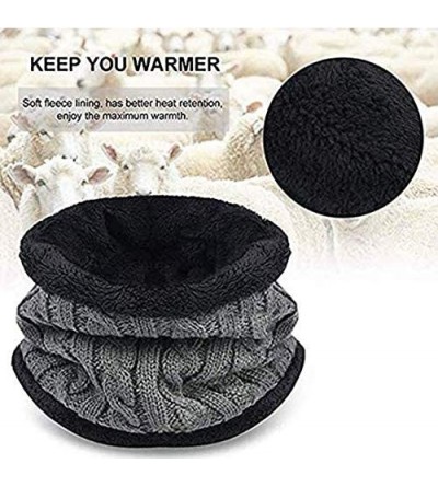 Baseball Caps Winter Beanie Hat Scarf Set Slouch Warm Knit Hat Neck Warmer for Men Women Kids - Color-b - CC188CZAYZT $19.48