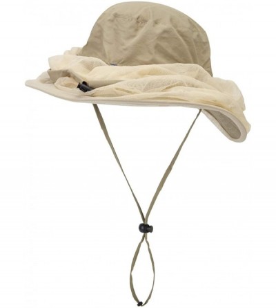 Sun Hats Mosquito Net Hat Mens Sun Protection Hat Safari Hat Bucket Hat - Khaki - CI12DB5PLOR $16.06