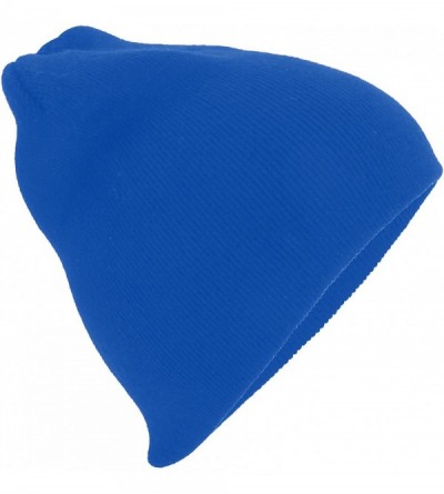 Skullies & Beanies Plain Basic Knitted Winter Beanie Hat - Sky Blue - C211E5O9XVV $11.04