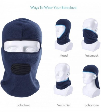 Balaclavas Balaclava Face Mask Ski Masks for Men- Navy Blue - CF12NEO3LLK $12.90