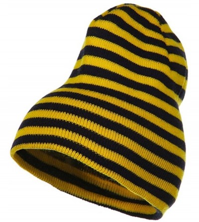 Skullies & Beanies Trendy Striped Beanie - Yellow Black - CL1156XGTF3 $13.40