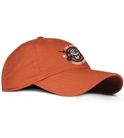 Baseball Caps One Nation Under God Military Baseball Hat - Orange - CY12IFHJ68N $21.08