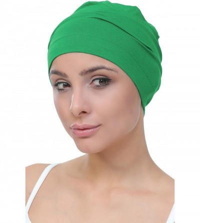 Baseball Caps Unisex Bamboo Sleep Caps for Cancer- Hair Loss - Chemo Caps - Benetton Green - C218L0ZR876 $10.95