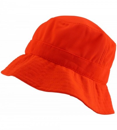 Bucket Hats Moisture Wicking UV Control Cotton Meah Bucket Hat - Neon Orange - C8196IXQG3Z $38.63