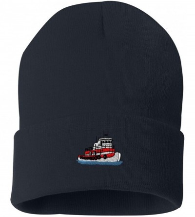 Skullies & Beanies Tugboat Custom Personalized Embroidery Embroidered Beanie - Navy - CP12NFHDMUH $17.31